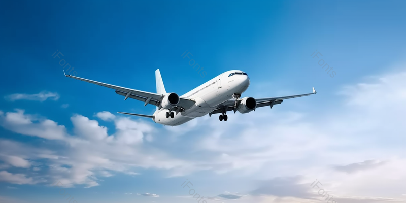 一架喷气式飞机在黄昏降落背景图,高清,摄影图,摄影图片,图片大全,摄影图免费下载